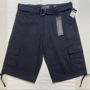 Evolution Belted Shorts Men’s 32 Cargo Navy Blue